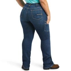 Ariat Rebar Riveter Straight Leg Ladies Jeans - Plus Size -Equestrian Equipment Store 10039143 c1131 alt2