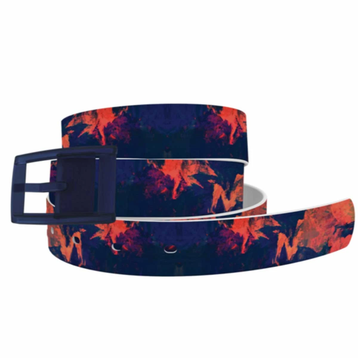 C4 Red Watercolor Ladies Belt With Navy Buckle 1 C4 Red Watercolor Ladies Belt With Navy Buckle