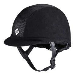 Charles Owen AYR8 Plus Helmet In Black Microsuede