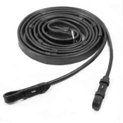 Schockemohle Rolled Leather Reins With Stops - Hook & Stud