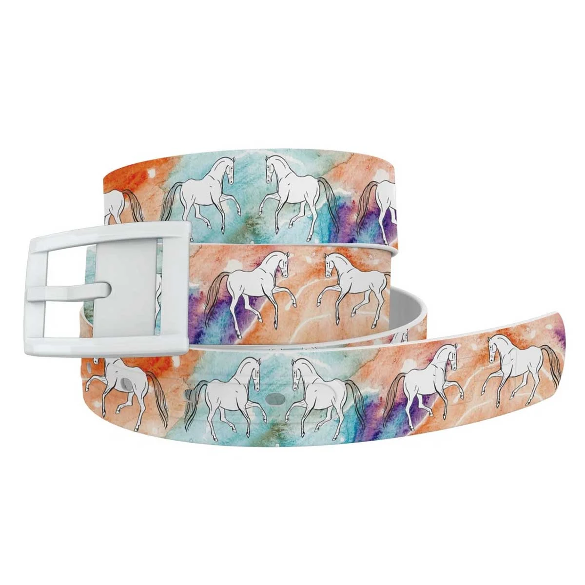 C4 Decidedly Equestrian Ladies Belt With White Buckle 1 C4 Decidedly Equestrian Ladies Belt With White Buckle