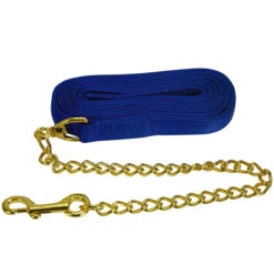 Jacks Lead Flat Nylon With 24 Inch Solid Brass Chain 13 Jacks Lead Flat Nylon With 24 Inch Solid Brass Chain -Equestrian Equipment Store 1140 c1106