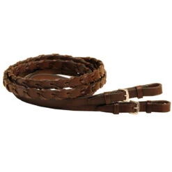 Tory Large Horse Laced Reins With Buckle End -Equestrian Equipment Store 1145tl c1109
