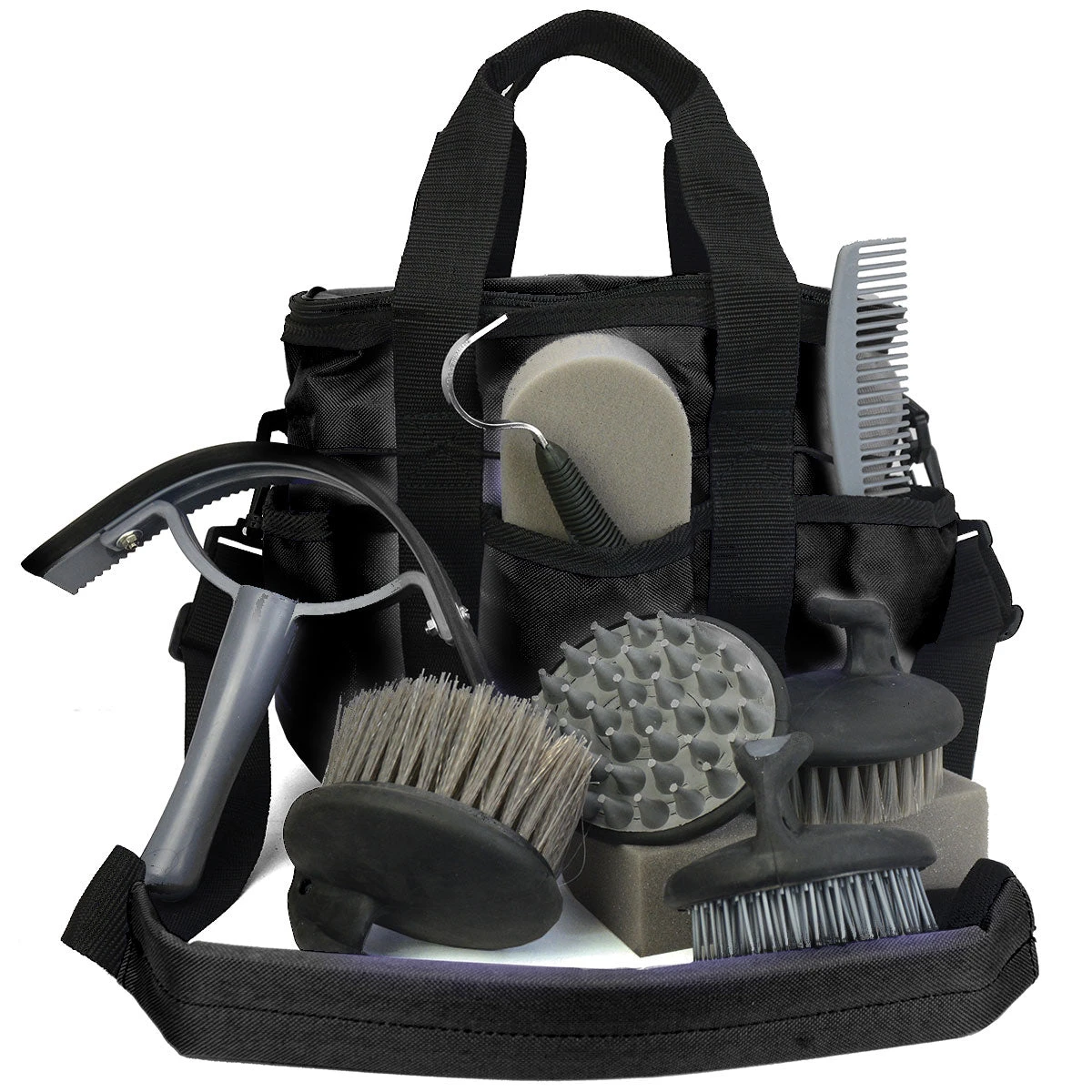 Zipper Lid Grooming Tote Bag With 10 Pc Tool Set 1 Zipper Lid Grooming Tote Bag With 10 Pc Tool Set