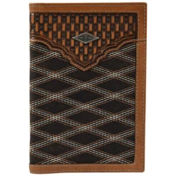 Justin Rodeo Mens Wallet - Crisscross Stitch