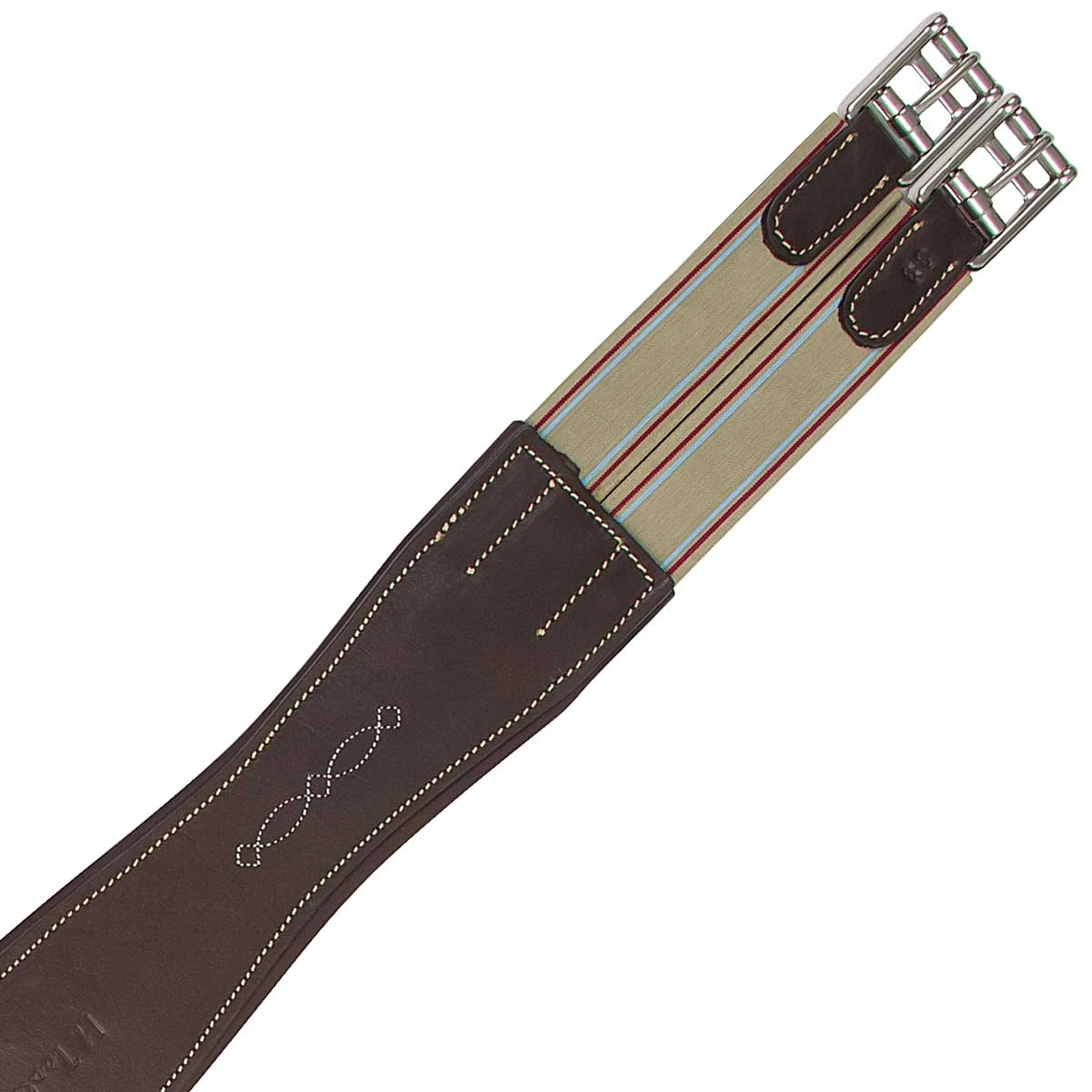 M Toulouse Shaped Leather Overlay Girth 1 M Toulouse Shaped Leather Overlay Girth