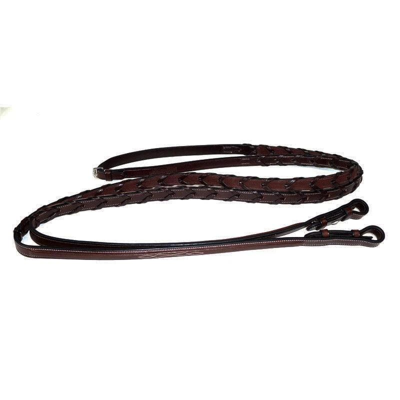 Nunn Finer Rubber Lined Laced Rein 1 Nunn Finer Rubber Lined Laced Rein
