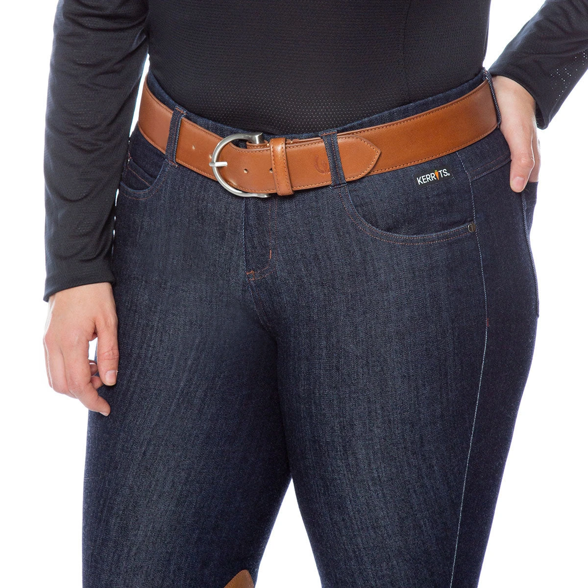 Kerrits Simple D Leather Ladies Belt 2 Kerrits Simple D Leather Ladies Belt - Image 2