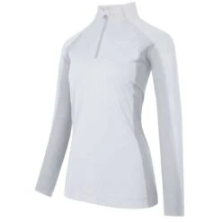 Aubrion Newbury Long Sleeve Ladies Quarter Zip - White