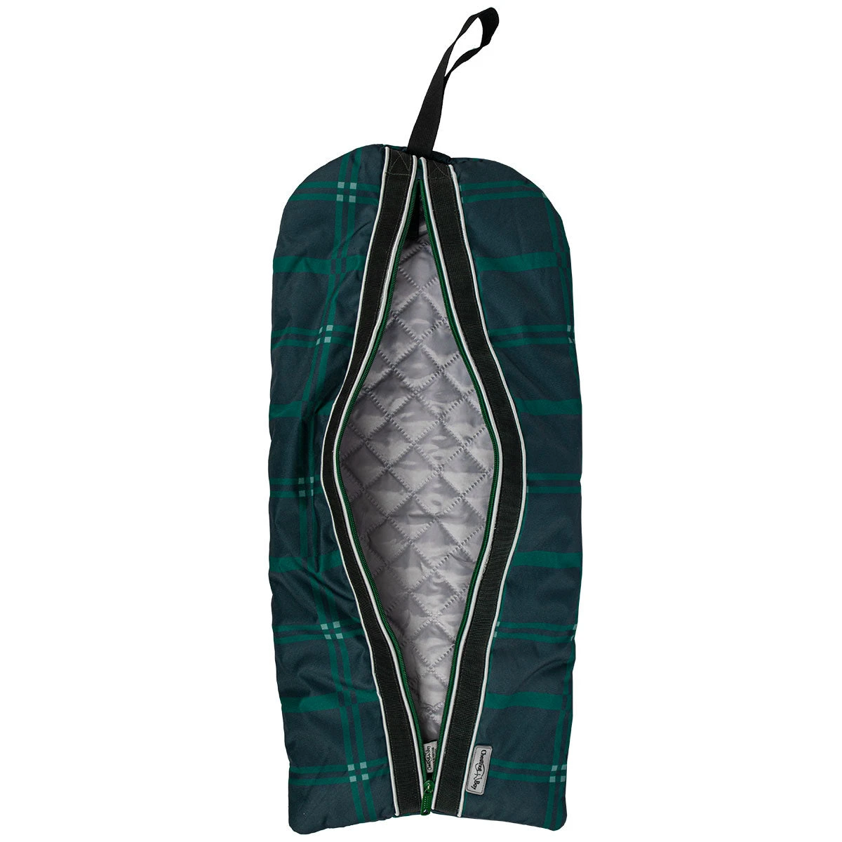 Chestnut Bay Quilted Bridle Bag - Hunter Plaid 2 Chestnut Bay Quilted Bridle Bag - Hunter Plaid - Image 2