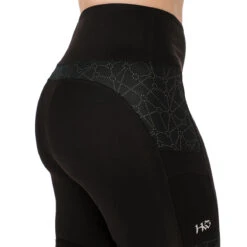 Horseware Ireland Horseware Aveen Reflective Knee Patch Ladies Tights -Equestrian Equipment Store clhrts rf c1105 alt3