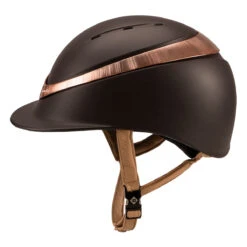 Charles Owen Halo CX MIPS - Brown Matte With Stellar Rose Gold -Equestrian Equipment Store myhal cx3 c1109 alt1