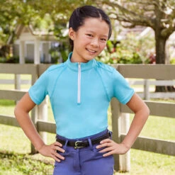 RJ Classics Sasha Jr. 37.5 Short Sleeve Girls Quarter Zip -Equestrian Equipment Store saj54 c1168