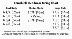 Samshield Miss Glossy Helmet - Blue -Equestrian Equipment Store samshieldsizechart2