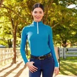 RJ Classics Sienna 37.5 Long Sleeve Ladies Quarter Zip -Equestrian Equipment Store sn549 c1130 alt2